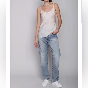 The Organic by John Patrick Bias Camisole white tank top medium spaghetti strap